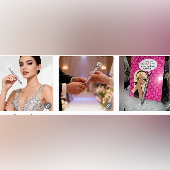 Elegant 6” Silver Crystal Pen NEW Large diamond crystal exquisite in gift-box - Picture 2 of 16